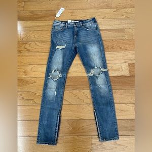 RIP & REPAIR DENIM JEANS - DENIM BY DESIGN “EMBELLISH”